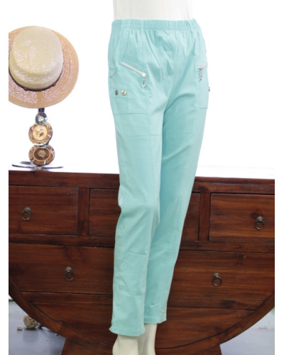 T1 à T8 - Coton - Vert d'eau - Pantalon - C28  