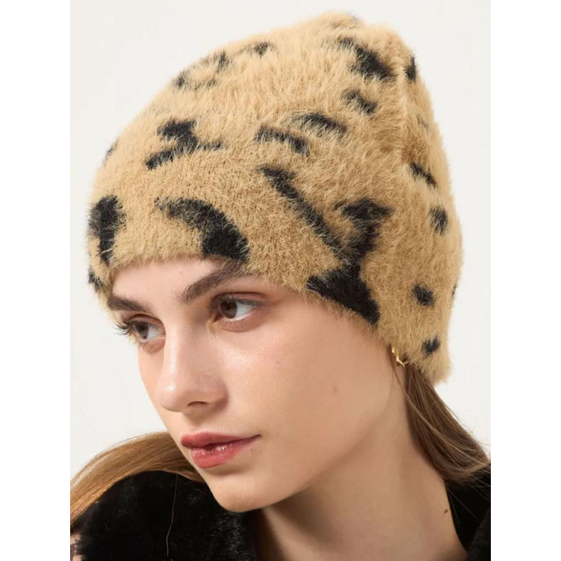 Bonnet tout doux - impr. Léopard 