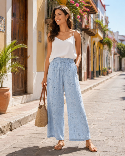 Pantalons Fluides Femme | Rayures & Imprims Bohmes Tendance