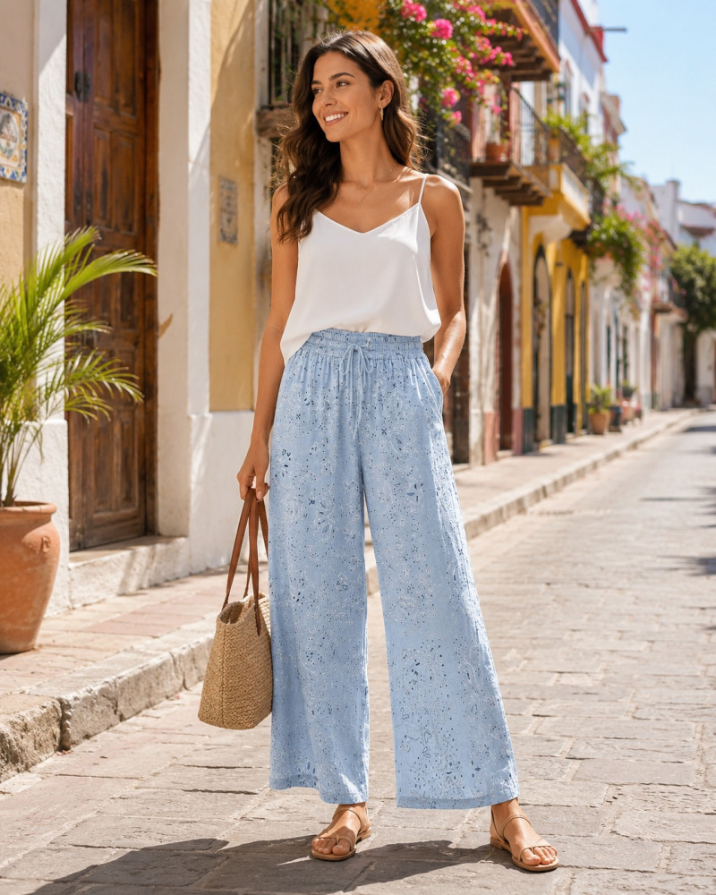 Pantalons Fluides Femme | Rayures & Imprims Bohmes Tendance