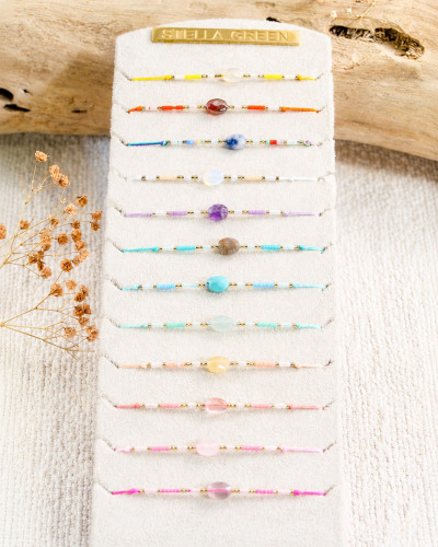 Lot x 12 - Petit bracelet Pierres