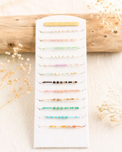 Lot x 12 - Petit bracelet Pierres