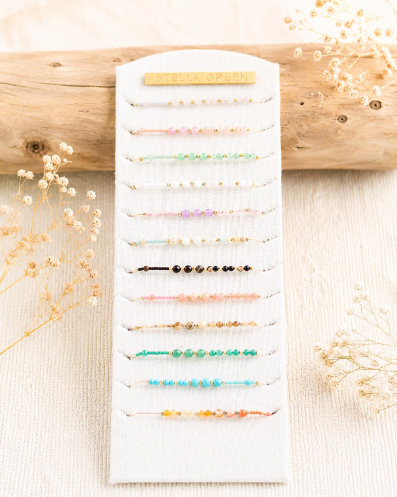 Lot x 12 - Petit bracelet Pierres