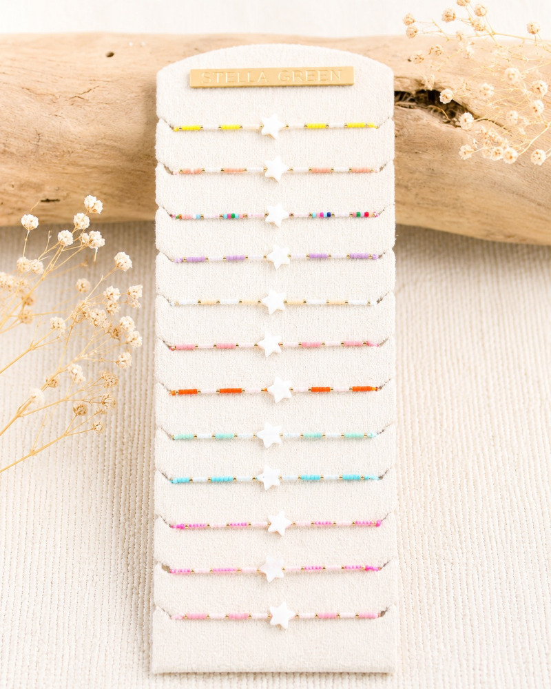 Lot x 12 - Petit bracelet Etoiles
