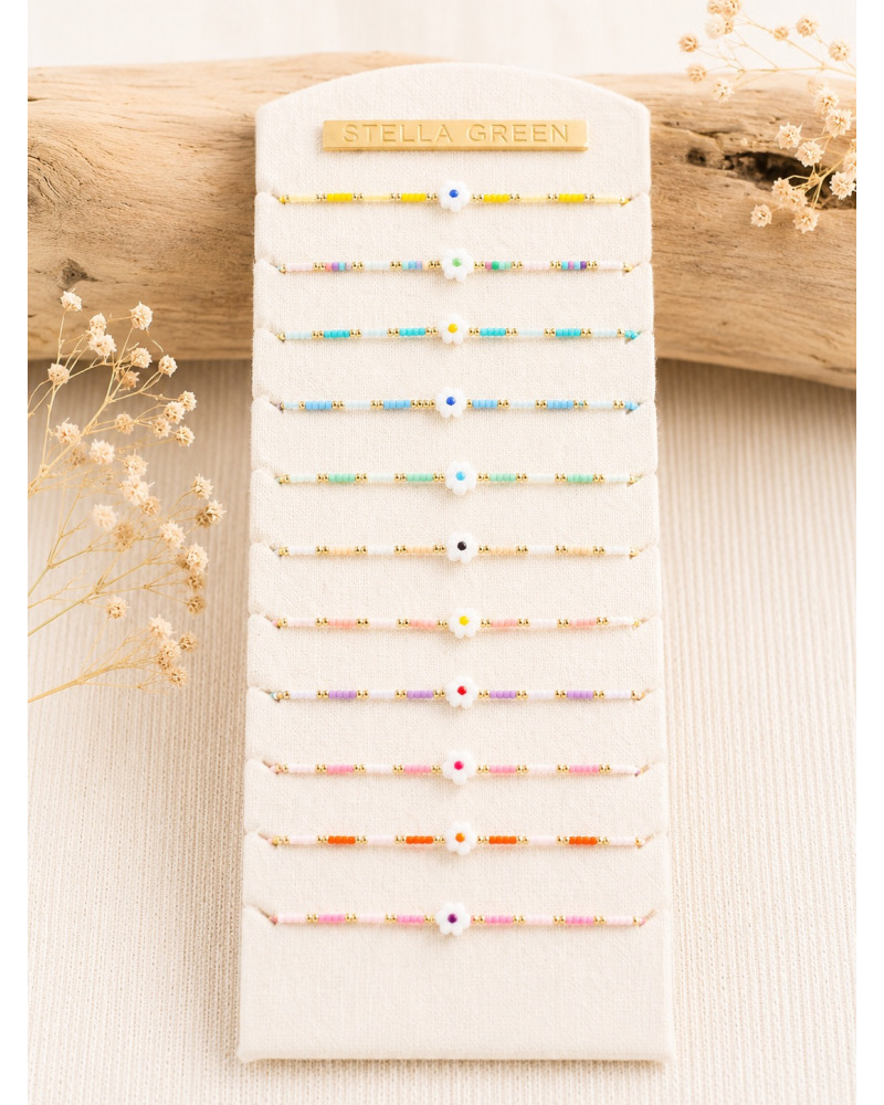 Lot x 12 - Petit bracelet Marguerites