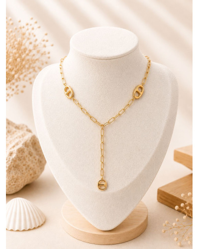 Grossiste Colliers Acier Inoxydable Doré Femme - Bijoux Tendance | Cocconelle