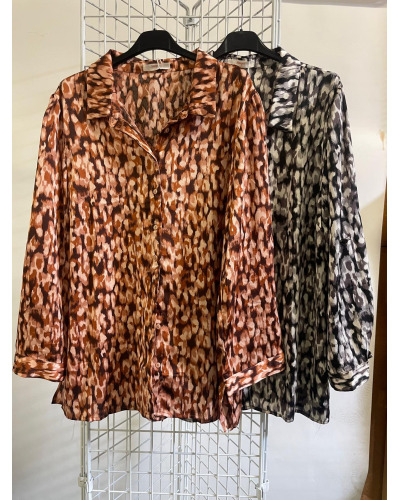 S - Impr.  Chemise fluide - 100% poly 