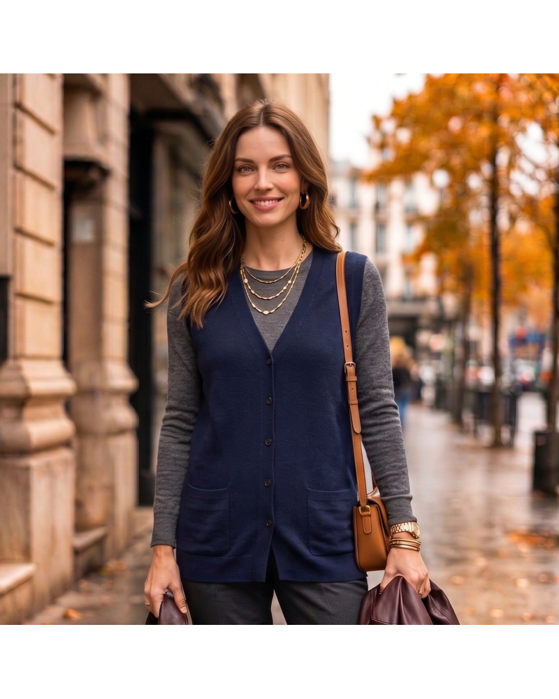 M - Gilet sans manche- 70% visc. / 30% polia 