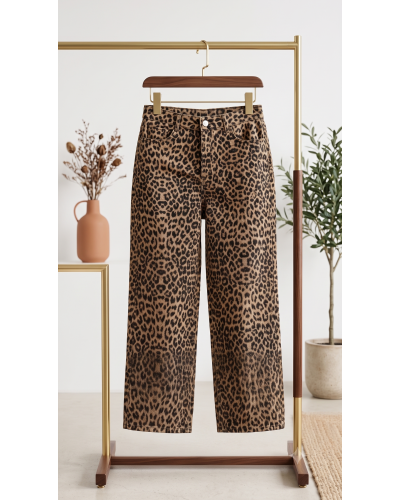 TU (38 au 48) - Pant. GT Wide Leg Coupe Large Taille Haute  - Denim 
