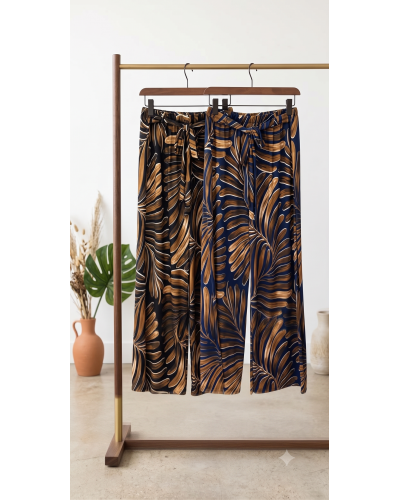 GTU -Pant. GT Wide Large Fluidité Plage / Beachwear  - Matière Maillot Stretch Couleur:B. Marino