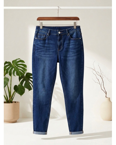 TU (44 au 54)- Jean Slim Push-Up Galbant Grande Taille  - Denim Stretch 