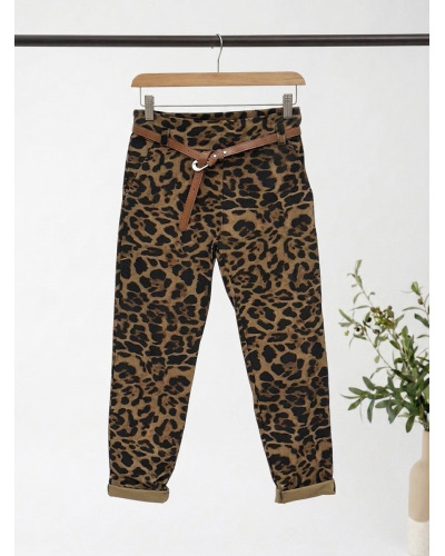 T1 au T6 (38 au 52) - Pantalon Grande Taille Stretch Coupe Classique avec ceinture - 95% polye / 5% elast 