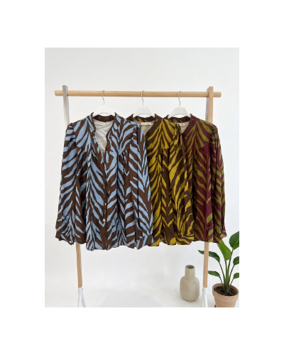 TU - Chemise Oversize Fluide Imprimé  - 100% viscose 