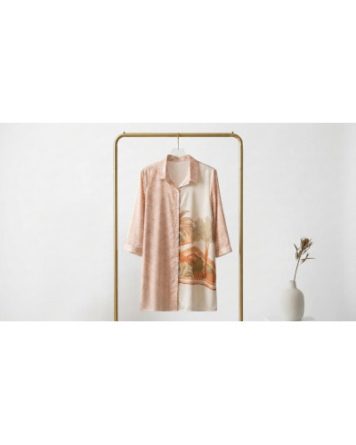 XL - Chemise GT Impr. floral - 50% visc. / 45% polia. / 5% elast. 
