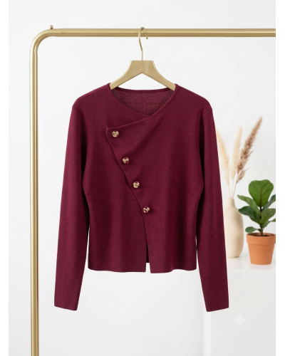 TU(max 42) - Col Rond Cardigan court - 100% visc. 