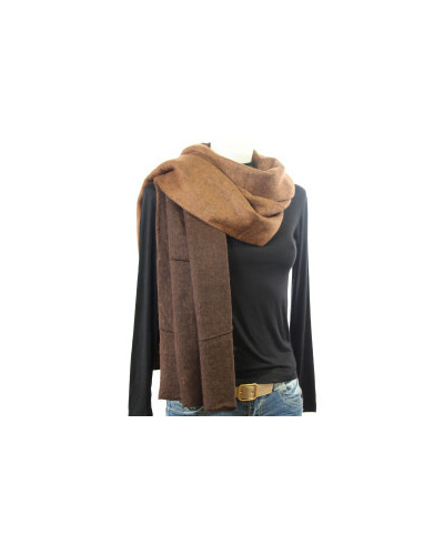 Echarpe réversible - 90% visc. / 10% laine - bicolore Couleur:CH. Chocolat