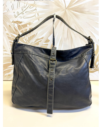 L41 x H33 cm - Sac Similicuir Effet Vieilli - Attache à Boucle + Band. Couleur:CH. Brun