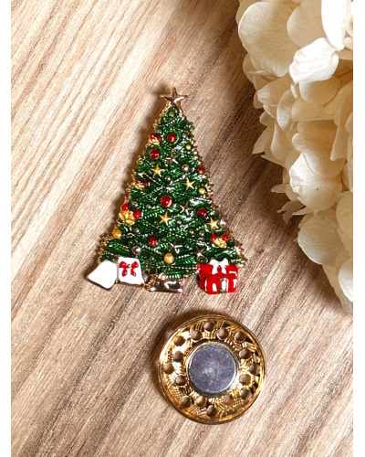 Broche Aimantée Sapin de Noël 