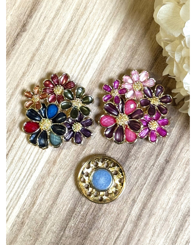 Broche Aimantée Bouquet de Fleurs Colorées 