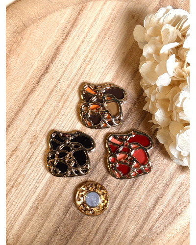 Broche Aimantée Géométrique Abstraite 