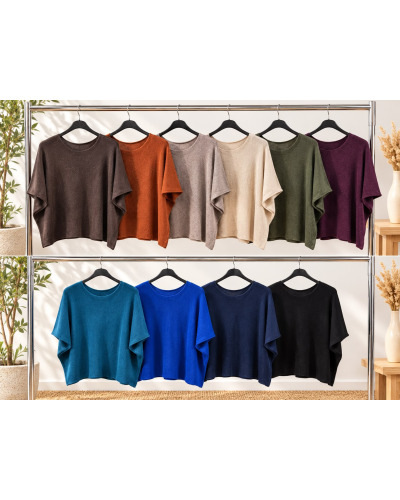 TU(38-42)- 50% visc. col rond Couleur:RO. Lie de Vin