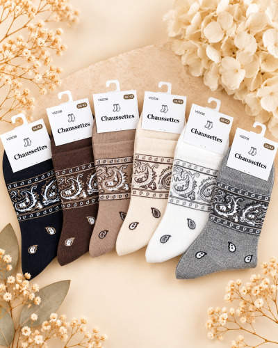 (36-42) - 67% coton - Chaussettes Couleur:CH. Chocolat