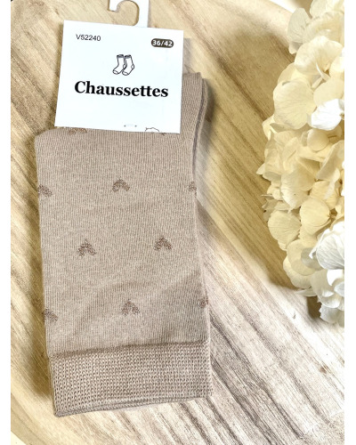 (36-42) - 67% coton - Chaussettes Couleur:CH. Chocolat