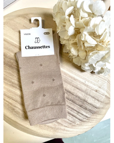 (36-42) - 67% coton - Chaussettes Couleur:CH. Chocolat glacé