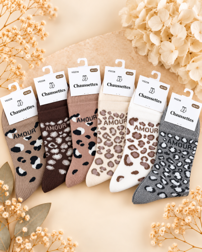 (36-42) - 67% coton - Chaussettes Couleur:CH. Chocolat