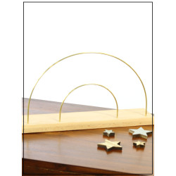 Présentoir de boucles d'oreilles - Bois et doré