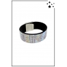 Bracelet manchette Stella Green - Strass et motifs irisés - Blanc